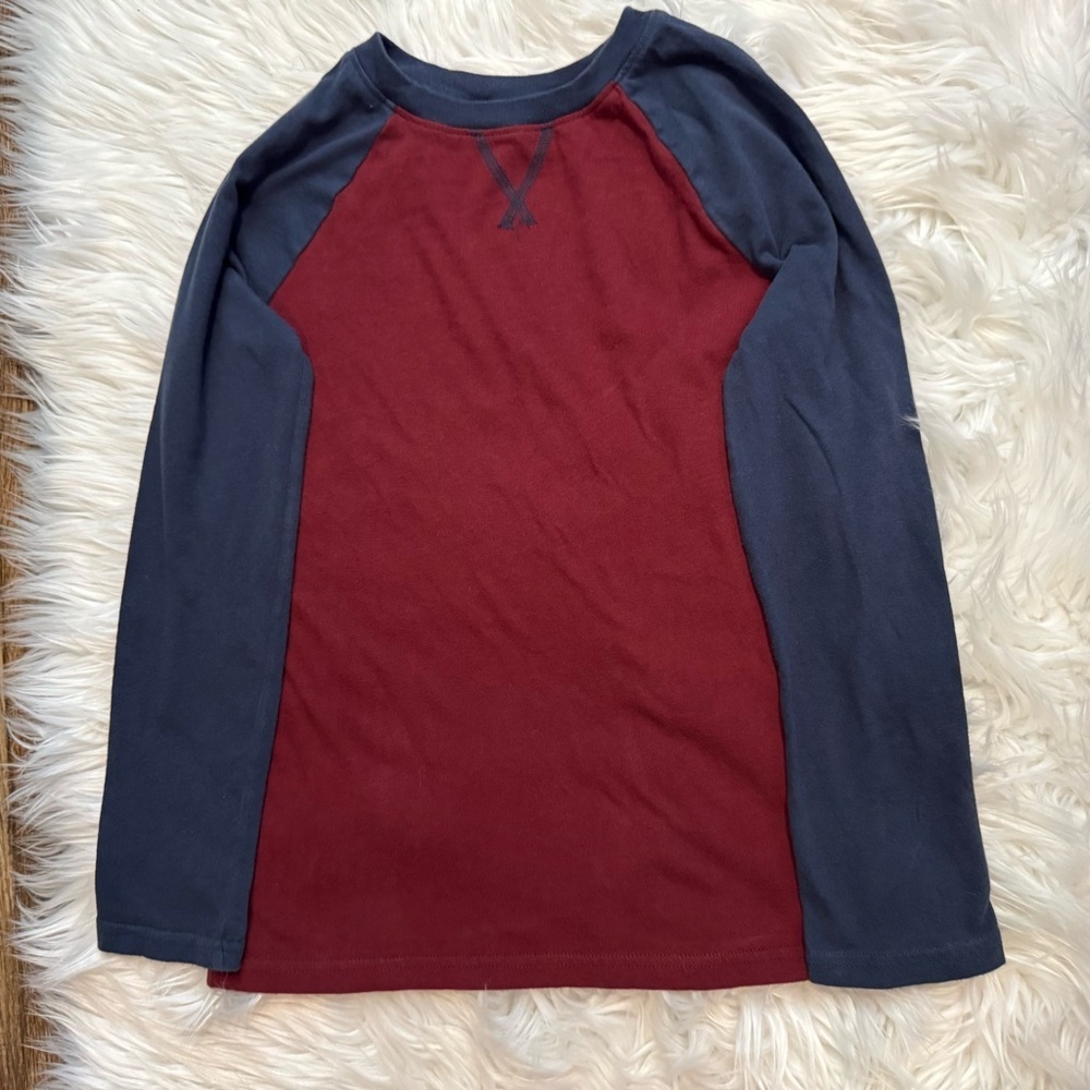 Jumping Beans Boys 8 Long Sleeve Raglan Tee Red & Navy Essential Top‎